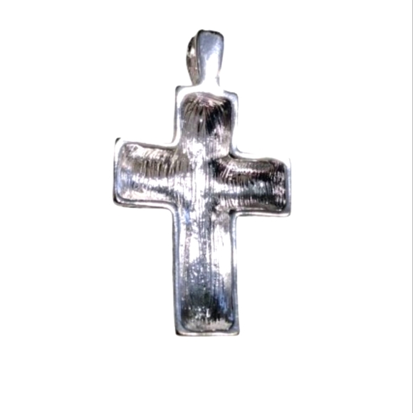 Silvertone Cross Pendant - Picture 5 of 10
